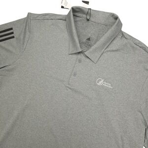 Adidas AEROREADY  Polo Golf Shirt‎ Men's 3XL Gray Performance Stretch New